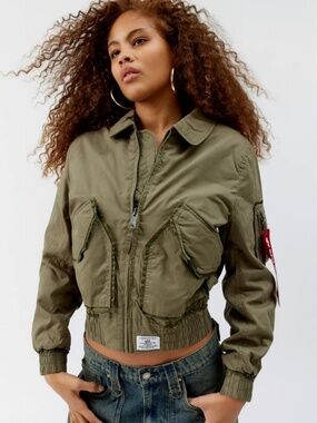 alpha industries olive cwu 36 mod bomber jacket